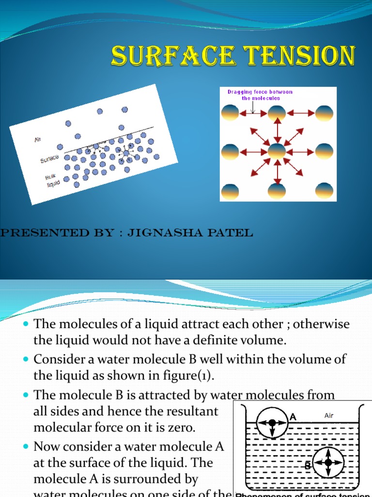 Surface Tension PDF Surface Tension Liquids