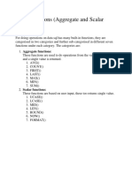 SQL Functions Guide - Aggregate, Scalar & Date Functions