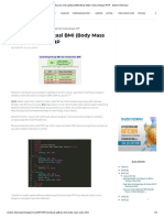 Source Code Aplikasi BMI (Body Mass Index) Dengan PHP - Sistem Informasi