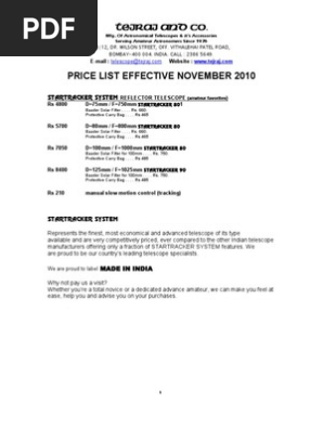 Price List