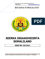Somaliland Telecommunications Law As Passed by HR April 2011