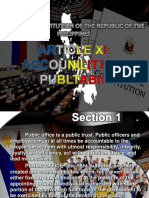Article XI: Accountability of Public Officers