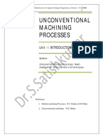 Unconventional Machining Processes Overview