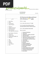 252 Shortcuts For Microsoft Excel 2016 (Windows) (Edit) : Comments