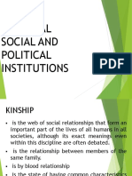 Cultural Social and Political Institutions