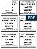 Paint Flat Latex White Paint Flat Latex White: Not For Re-Sale Not For Re-Sale