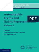 (London Mathematical Society Lecture Note Series) Fred Diamond, Payman L. Kassaei, Minhyong Kim - Automorphic Forms and Galois Representations - Volume 2-Cambridge Uni