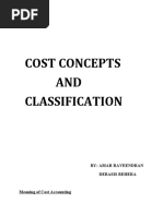 Cost Concepts AND Classification: By: Amar Raveendran Debasis Behera