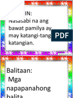 AP - Q1 - W9 - D1 - Nasasabi Na Ang Bawat Pamilya Ay May Katangi-Tanging Katangian