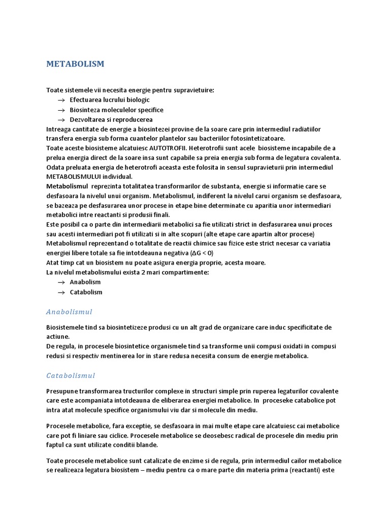 Metabolism | PDF