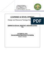 Learning & Development: Design and Resource Package Development