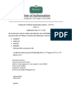 Letter of Authorization