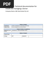 Server Management and Documentation