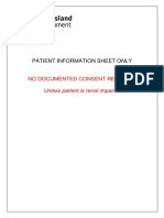 Patient Information Sheet Only: No Documented Consent Required