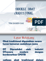 Produksi Obat Tradisional