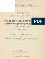 Kogălniceanu - Tabloul Genealogic Și Cronologic PDF