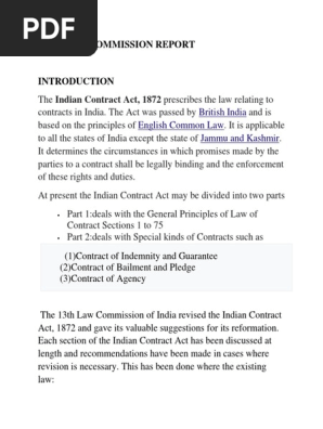 13th Law Commission Report