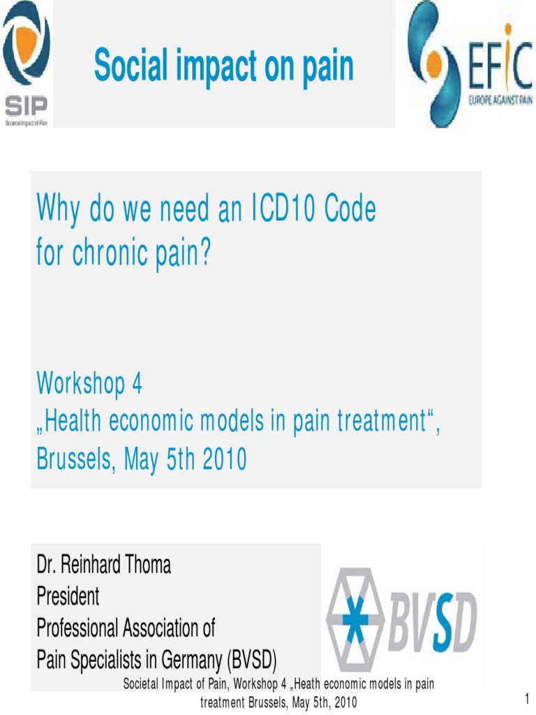 04 - E Thoma - Why Do We Need An ICD10 Code For Chronic Pain | PDF