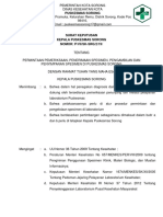 SK Permintaan Pemeriksaan, Penerimaan Spesimen, Pengambilan Dan Penyimpanan Spesimen Di Puskesmas Sorong