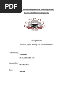 Assignment: NFC Institute of Engineering & Technology, Multan Department of Chemical Engineering