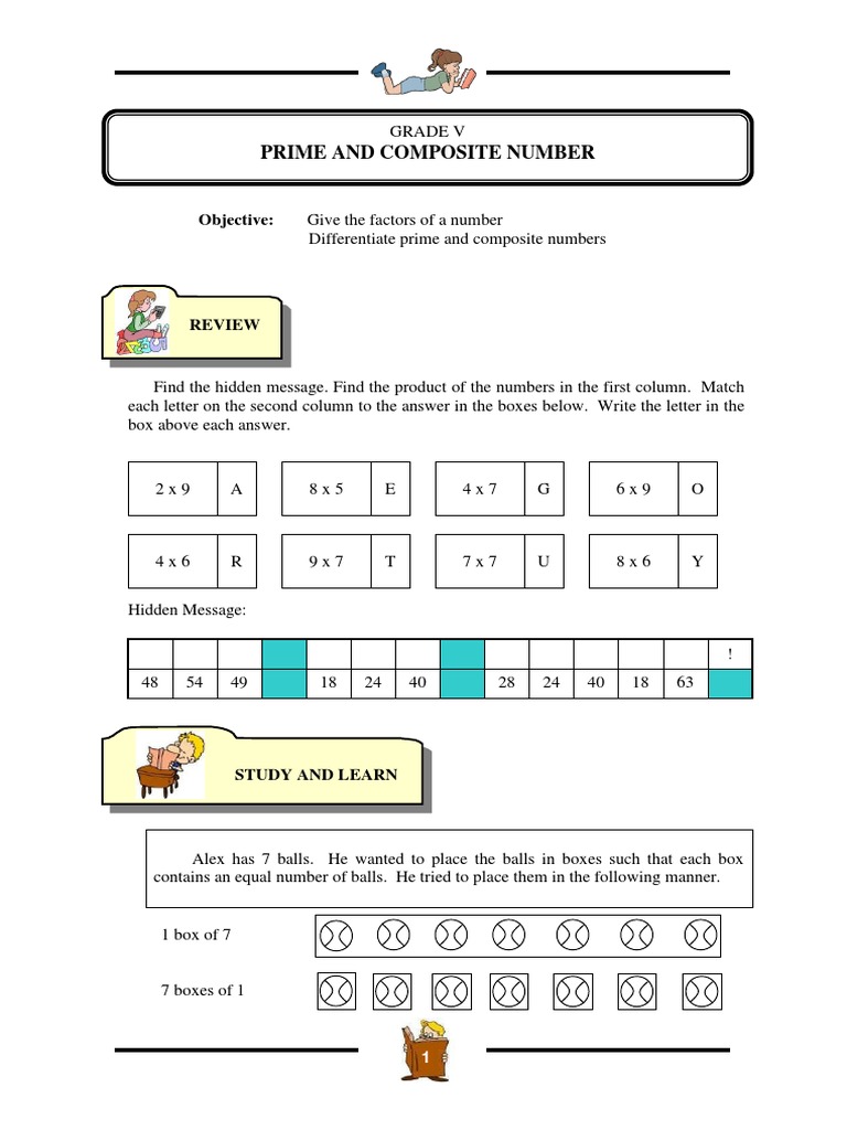 Prime and Composite Numbers-Edited | PDF | Prime Number | Teaching ...