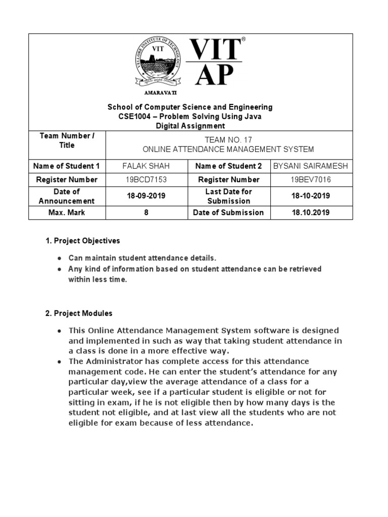 Digital Assignment Pdf Information Technology Management Software