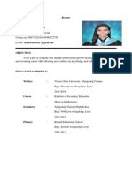 Claire O. Obseñares: Resume