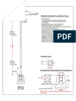 Specification of Lighting Pole: 300 CM 3.5 Inch T 2.5 MM