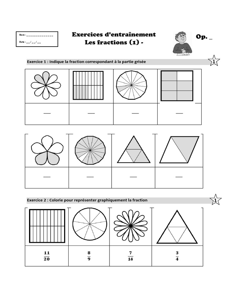 Les fractions cm1  Fraction (Mathématiques)  Mathématiques élémentaires