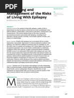 Counseling and Management of The RIskis of Living With Epilepsy