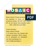 MOSAIC Distance Learning Packages for Architecture & Design Entrance Exams