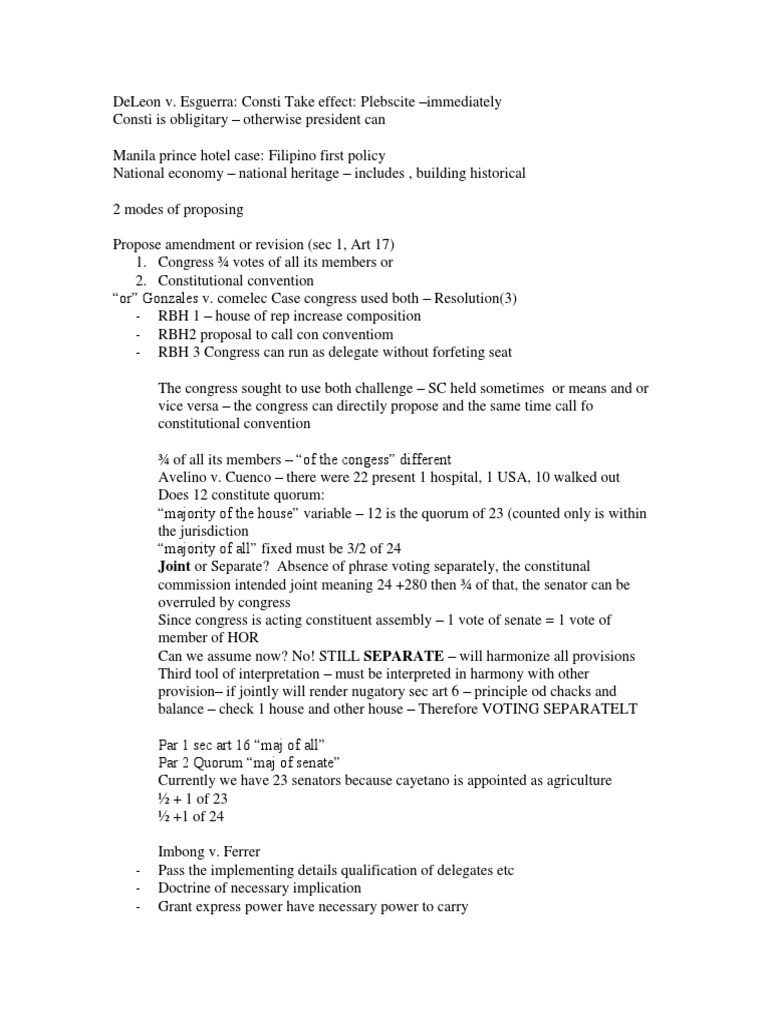 Constitutional Amendments in the Philippines | PDF | Eminent Domain ...