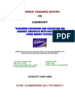 Consumer Preference and Perception For Cadbury Chocolates
