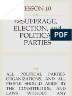 Lesson 10: Suffrage, Election, and Political Parties