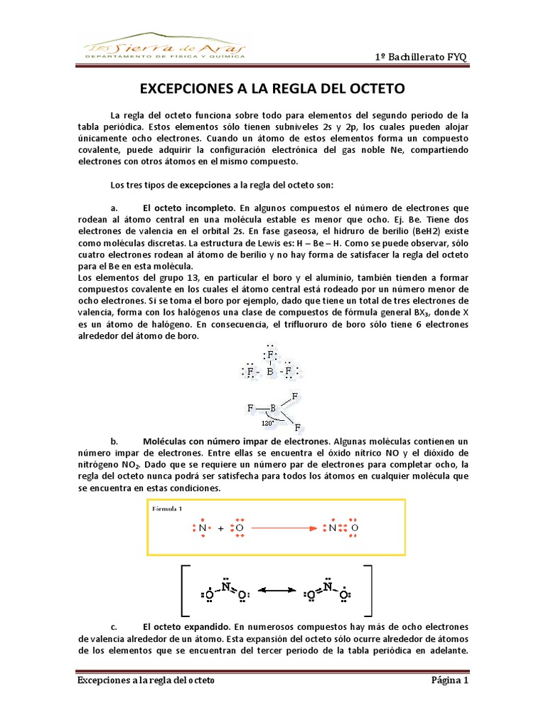Regla Del Octeto | PDF | Enlace químico | Enlace covalente