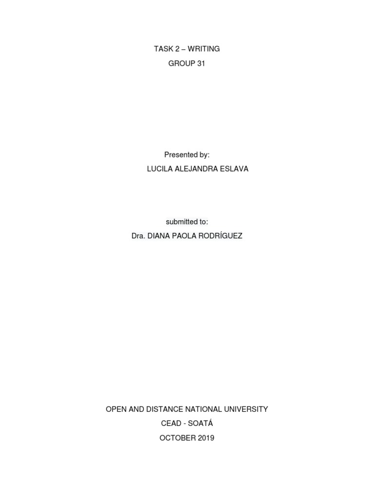 Task 2 - Writing Group 31 | PDF | Language Arts & Discipline | Self ...
