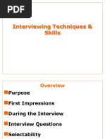 Interviewing Techniques & Skills