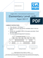 Anglia Exam Elementary