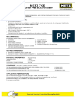 Metz 7ke: Halogen Free Silicate Cement