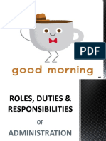Roles, Duties & Responsibilities - Report Org&Mgt