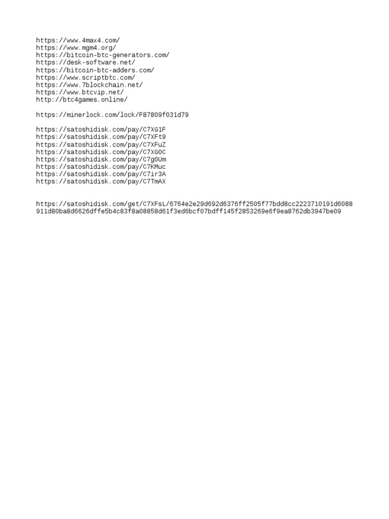 Bitcoin Generator Tools and Links | PDF