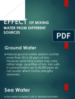 Effects of Mixing Water