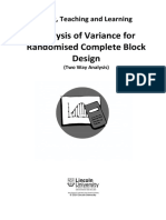 Analysisi of Variance