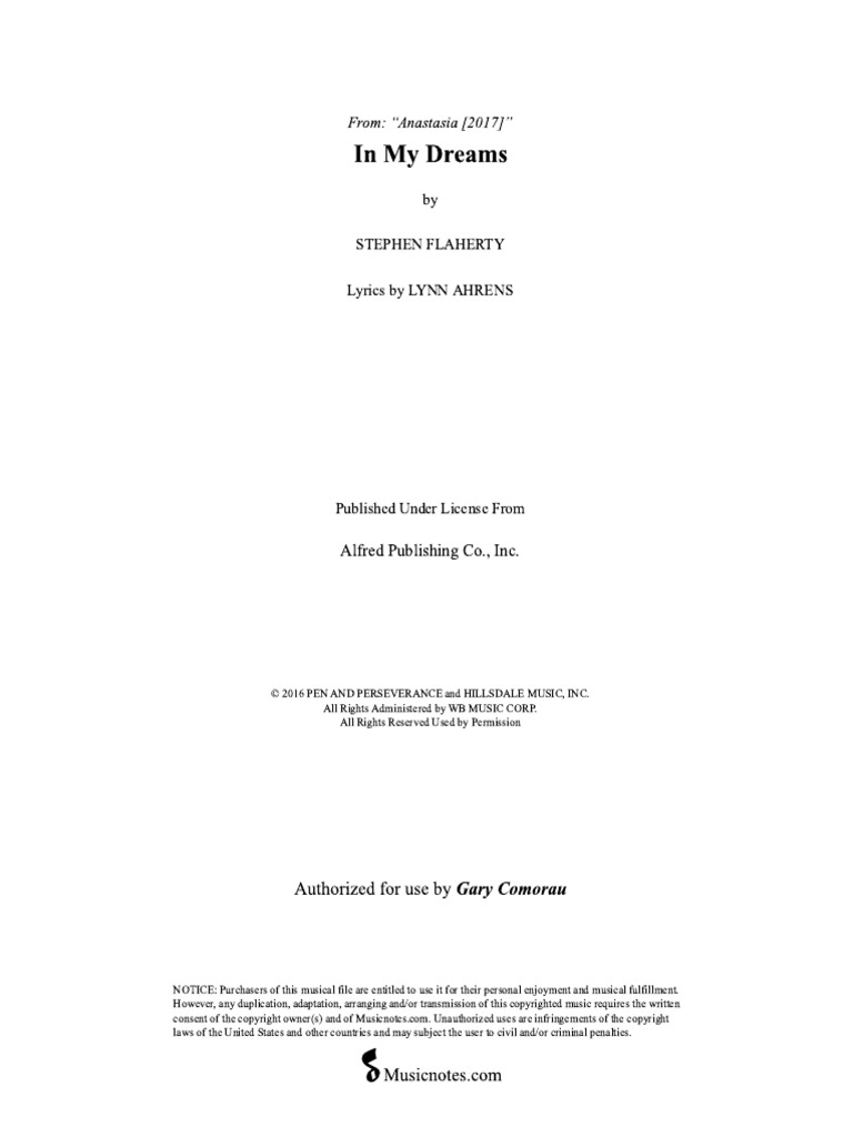 In My Dreams Pdf