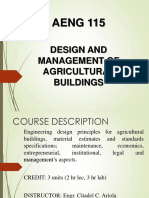 AENG 115: Design and Management of Agricultural Buildings