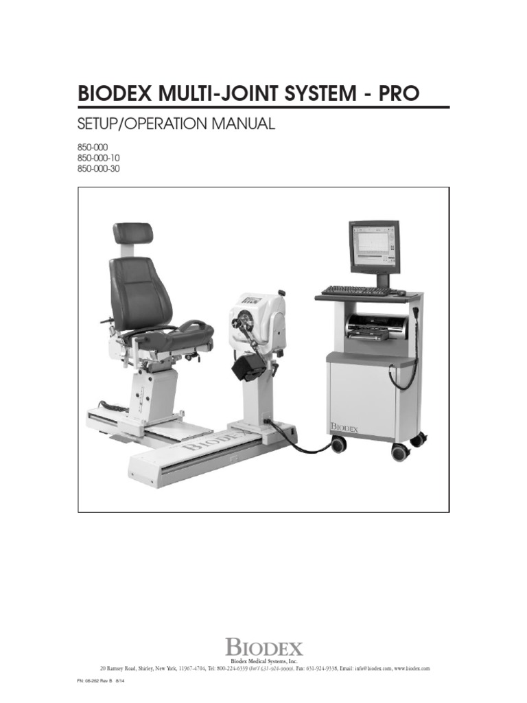 Biodex System Pro | PDF | Anatomical Terms Of Motion | Elbow