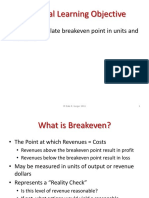 Calculate Breakeven Point