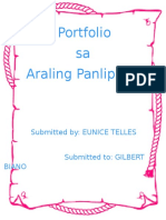Portfolio Sa Araling Panlipunan: Submitted By: EUNICE TELLES Submitted To: GILBERT Biano