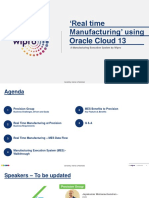 Real Time Manufacturing' Using Oracle Cloud 13: A Manufacturing Execution System by Wipro