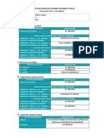 Ficha de Evaluación de Columna Vertebral y Pelvis